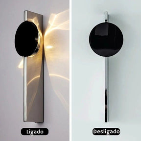 Luminária Arandela de Parede Moderna com Foco Direcionável Vicenza LEDZ – Prata Cromado – 1 Foco / 2 Focos