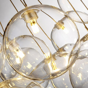 Lustre Pendente Design Italiano Vetro Chiaro Fascio LEDZ - Conjunto de 3 Globos (10cm/12cm/15cm)