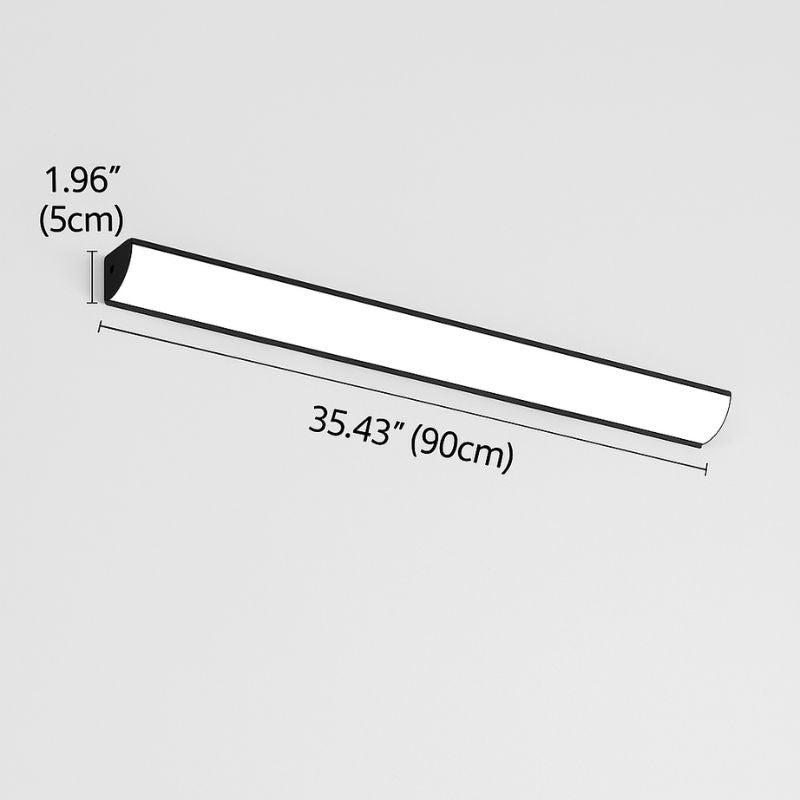 Luminária Arandela de Parede Externa à Prova D´Água IP65 Perfil Led - Preto/Branco - 50cm/90cm