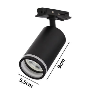 Luminária Trilho de Teto Eletrificado Modular Com Spots Ajustáveis, GU10, LEDZ - Preto/Branco