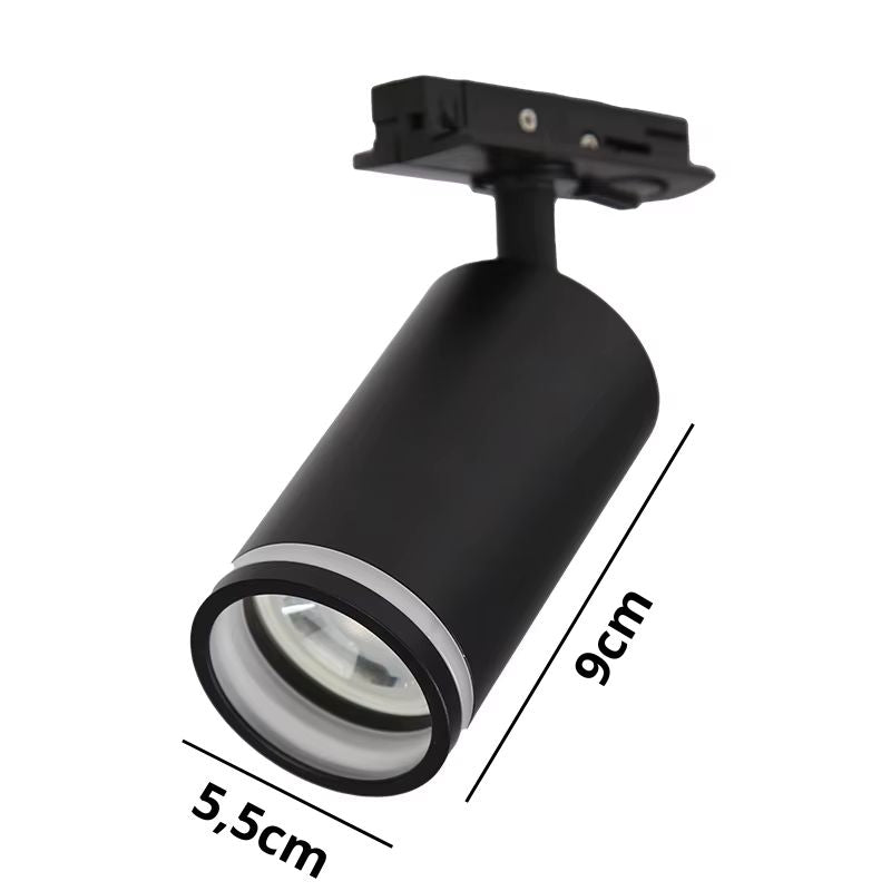 Luminária Trilho de Teto Eletrificado Modular Com Spots Ajustáveis, GU10, LEDZ - Preto/Branco