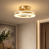 Luminária de Teto Plafon Circular Lumina LEDZ – Dourado/Preto – 20cm/30cm