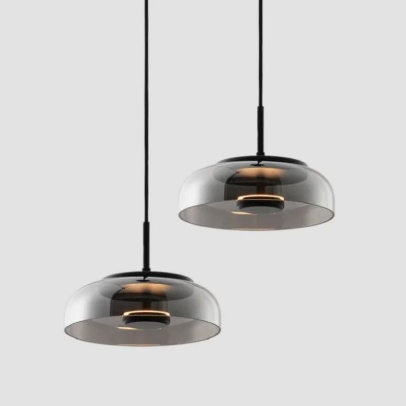 Lustre Pendente Design Italiano Mezza Luna LEDZ – Transparente/Âmbar/Fumê