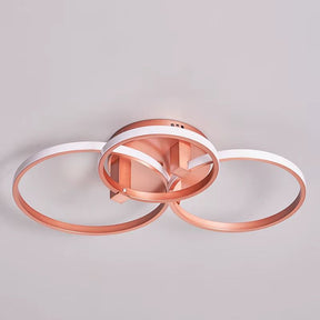 Lustre Luminária de Teto Minimalista Circular/Quadrado Rose Gold Vittara LEDZ – Com Controle Remoto e App de Celular