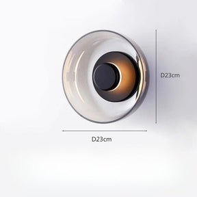 Luminária Arandela de Parede Design Italiano Mezza Luna LEDZ – Transparente/Âmbar/Fumê
