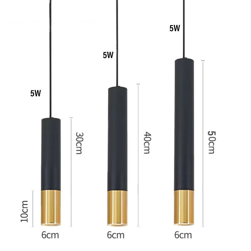 Lustre Pendente de Luxo Tubular Led