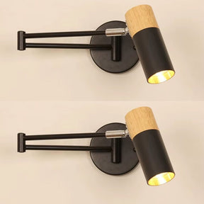 Luminária Arandela de Parede Moderna Articulada Flexis LEDZ - Preto/Branco