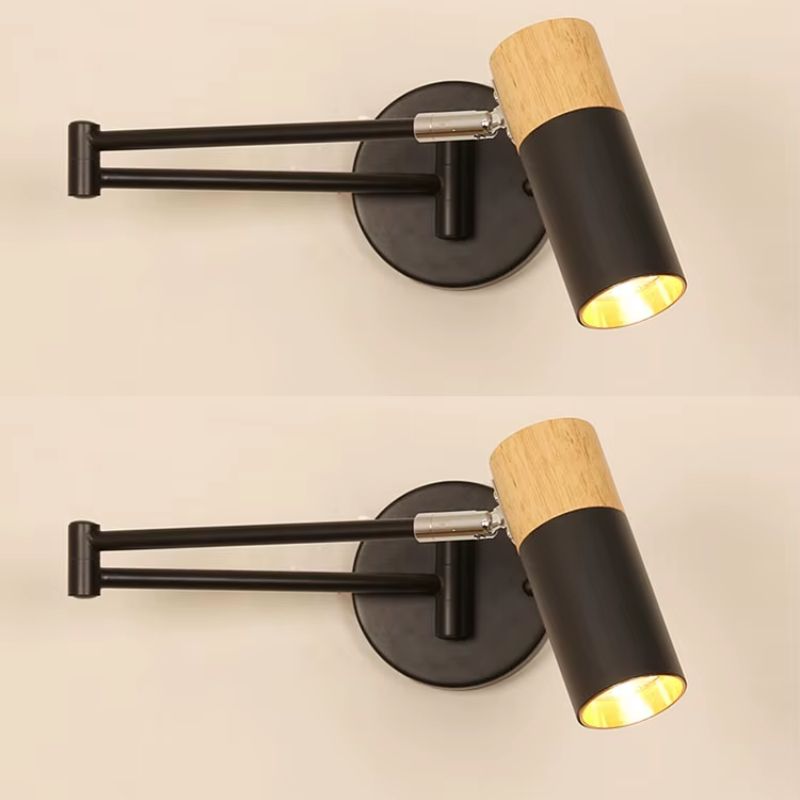Luminária Arandela de Parede Moderna Articulada Flexis LEDZ - Preto/Branco