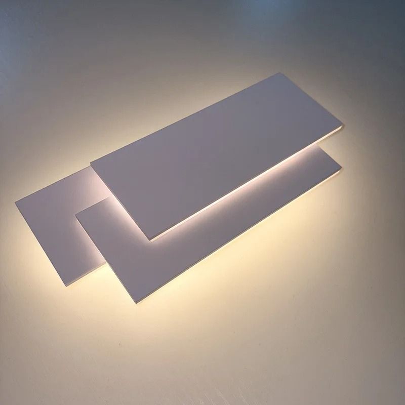 Luminária Arandela de Parede em Níveis Efeito 3D Monare LEDZ – Retangular/Circular - Preto/Branco