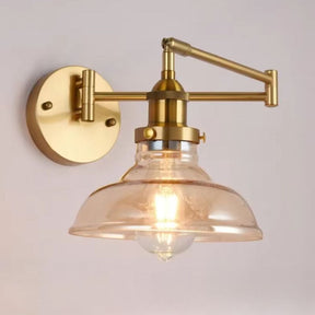 Luminária Arandela de Parede Articulada Vintage Retrô Lumière LEDZ – Âmbar / Transparente / Verde
