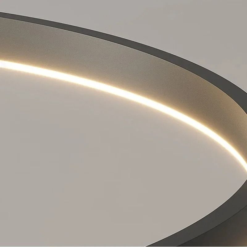 Lustre Pendente Minimalista Circular Orgânico Orbe LEDZ – Preto/Branco – 50cm/60cm/80cm