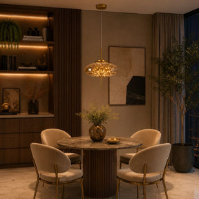 Lustre Pendente de Luxo Design Italiano Fio de Fada Vivare LEDZ – Fumê / Âmbar