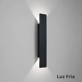 Luminária Arandela de Parede Externa à Prova D´Água IP65 Vector LED - Branco/Preto - 20,5cm/41cm