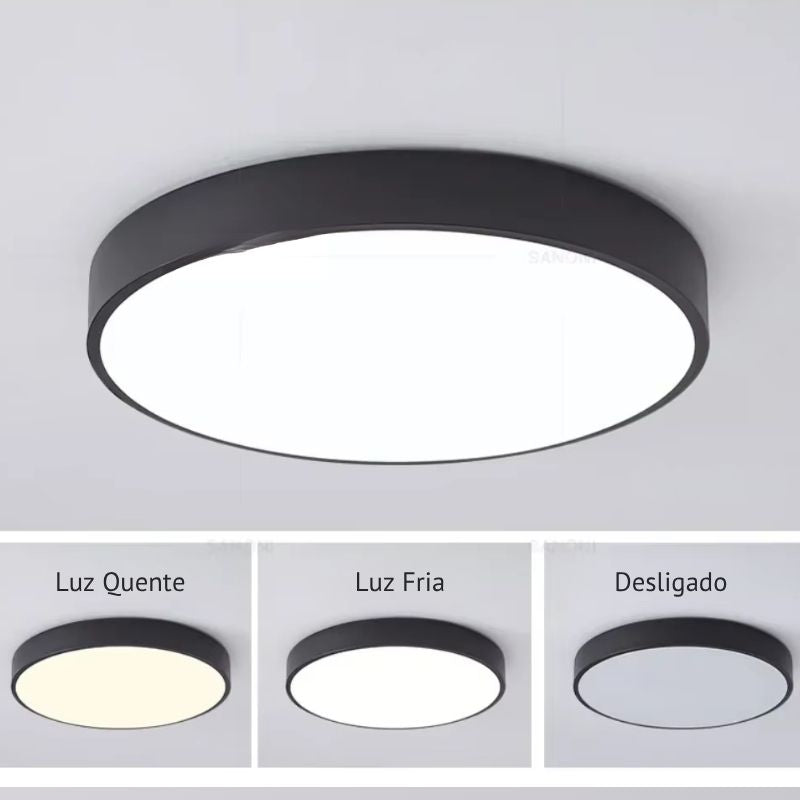 Luminária de Teto Plafon Slim Circular Capri LEDZ – 30cm/40cm/50cm