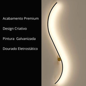 Luminária Arandela de Parede em Curva Flow Design