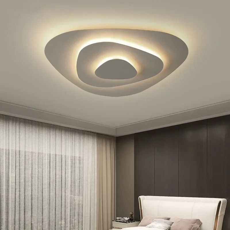 Lustre Luminária de Teto Plafon Minimalista Orgânico Concetto LEDZ - 40cm/50cm/60cm