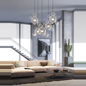 Lustre Pendente Design Italiano Vetro a Bolle Led - 1 Bolha / 4 Bolhas / 6 Bolhas