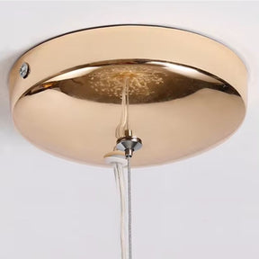 Lustre Pendente Moderno Dente de Leão Led - Dourado/Prata - 55cm