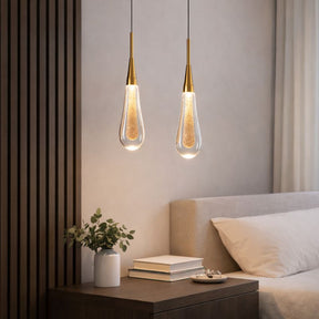 Lustre Pendente de Luxo Led - Gota D'Agua - 1/2/3/5 Pendentes