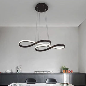 Lustre Pendente Minimalista Orgânico Nature LEDZ - Preto / Branco / Dourado – 75cm / 92cm