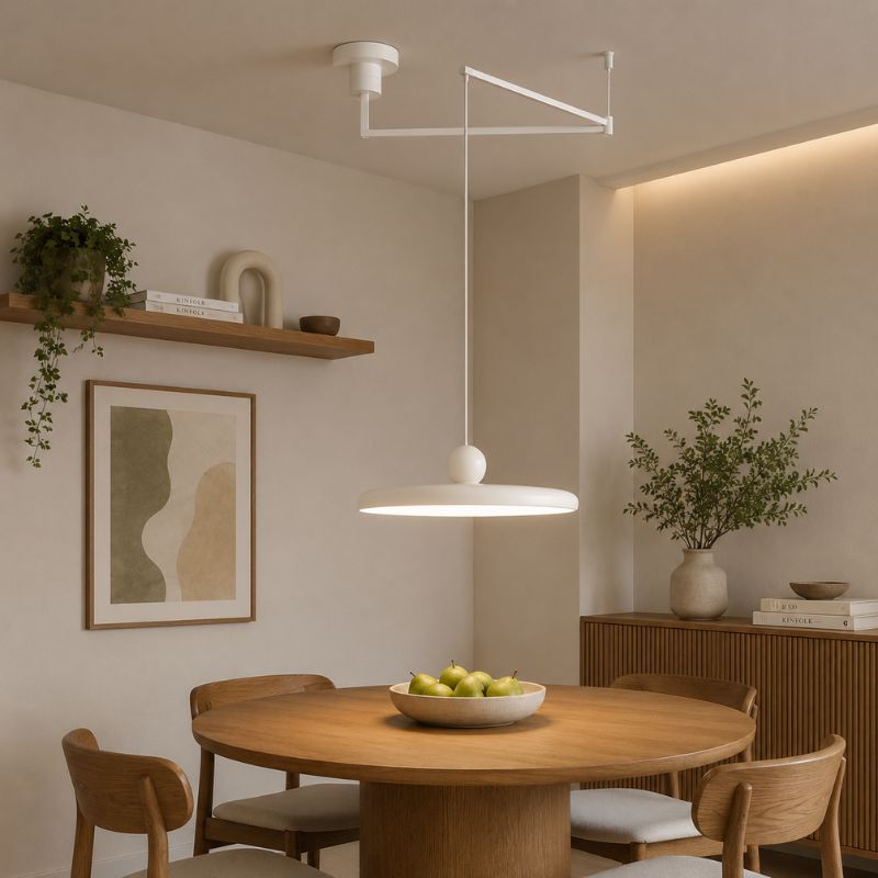 Luminária Pendente com Braço Articulado Estilo UFO Vancouver LEDZ – 40cm