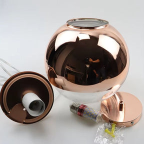 Lustre Pendente de Luxo Minimalista Orion LEDZ – Dourado/Prata/Rose Gold – 15cm/20cm