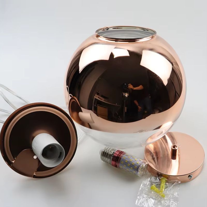 Lustre Pendente de Luxo Minimalista Orion LEDZ – Dourado/Prata/Rose Gold – 15cm/20cm