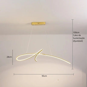 Lustre Pendente Moderno Minimalista Inteligente Signature LEDZ – Compatível com ALEXA / Google Smart Home