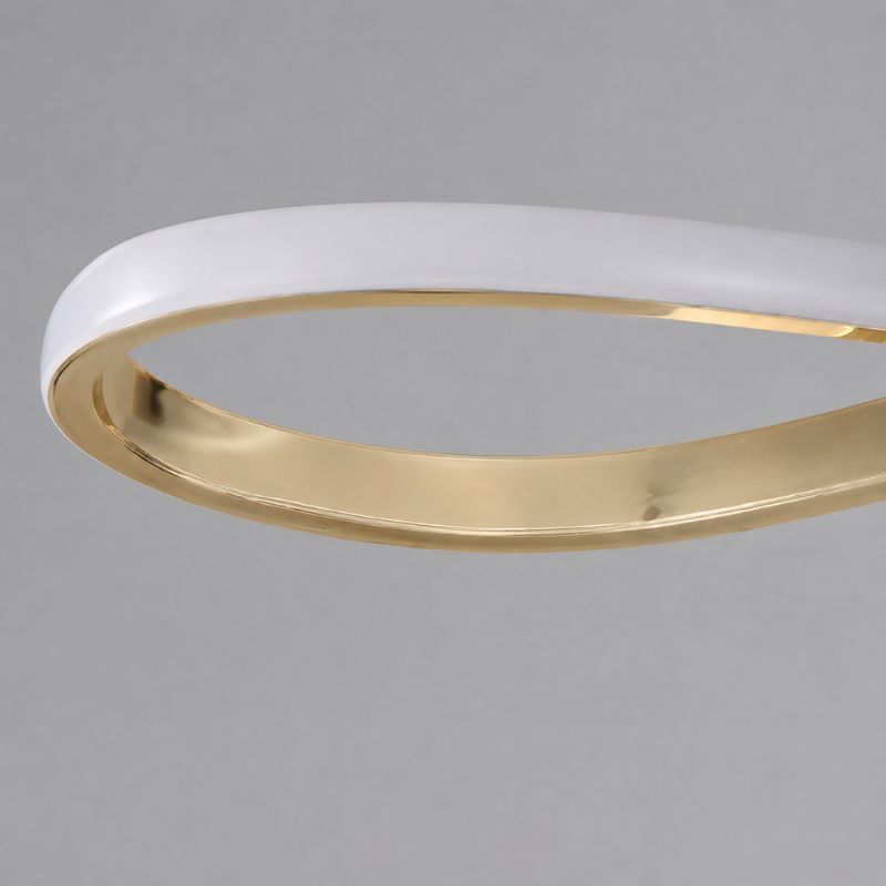 Lustre Pendente Minimalista Orgânico Gran Luxo Verona LEDZ – Dourado/Prata/Preto – 100cm – Controle Remoto e App