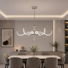 Lustre Pendente Escultural de Luxo Orgânico Opere Coroa LEDZ - Preto / Prata / Dourado