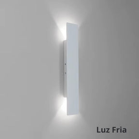 Luminária Arandela de Parede Externa à Prova D´Água IP65 Vector LED - Branco/Preto - 20,5cm/41cm