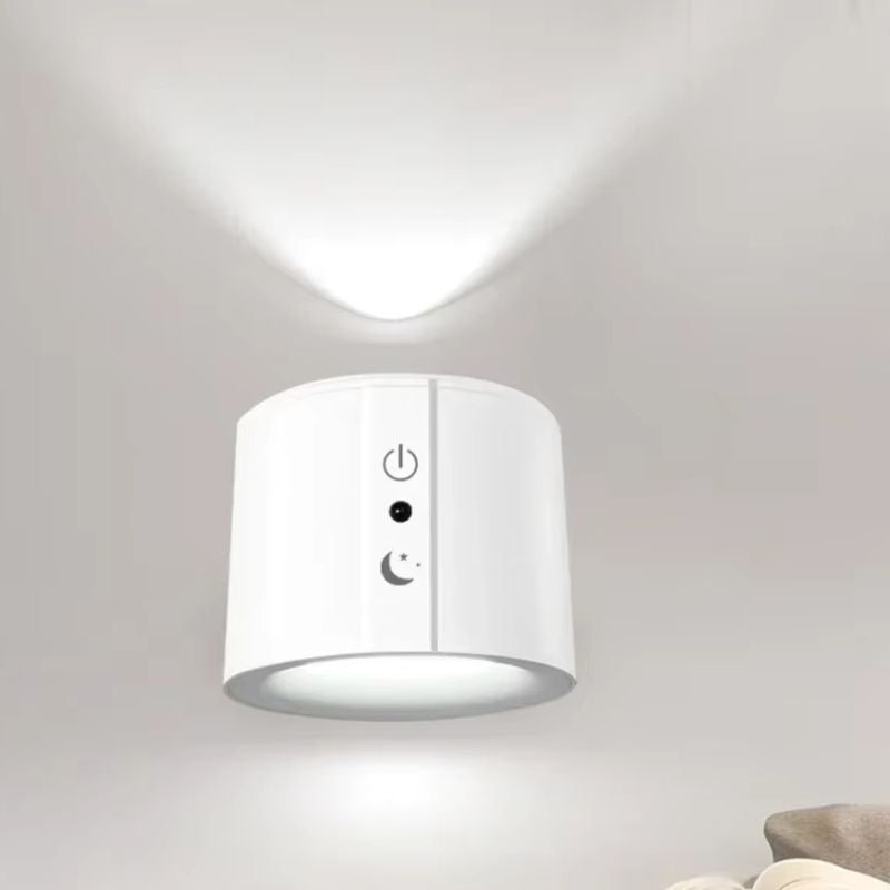Luminária Arandela de Parede Sem Fio Com Controle Remoto Recarregável Para Decoração/Quadros/Espelhos Lexys LEDZ – Preto/Branco