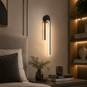 Luminária Arandela de Parede Minimalista Duetto LEDZ – Preto ou Dourado