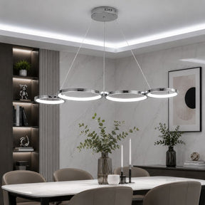 Lustre Pendente Minimalista Orgânico Firenze LEDZ – Dourado/Prata/Preto – 107cm