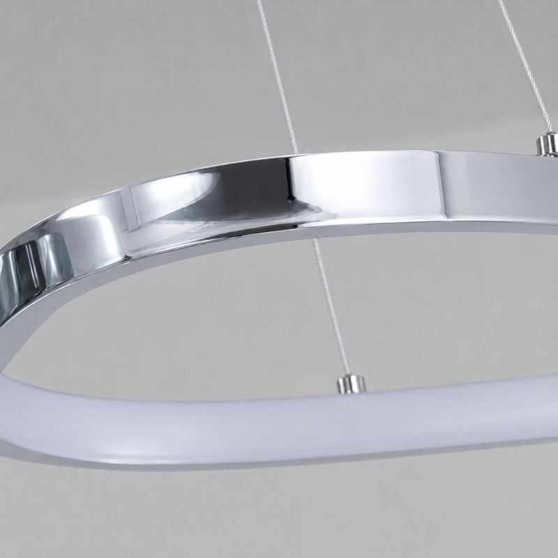 Lustre Pendente Minimalista Orgânico Gran Luxo Verona LEDZ – Dourado/Prata/Preto – 100cm – Controle Remoto e App