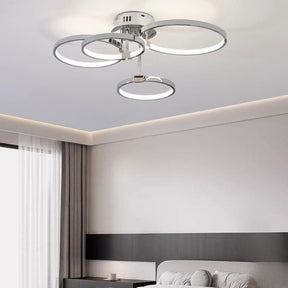 Lustre Luminária de Teto Circular Minimalista Com Controle Remoto e App de Celular Livorno LEDZ – Dourado / Prata / Preto – 61cm / 80cm