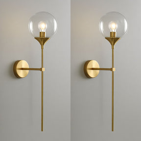 Luminária Arandela de Parede Estilo Clássico Royale LEDZ - Prata / Dourado - 60cm