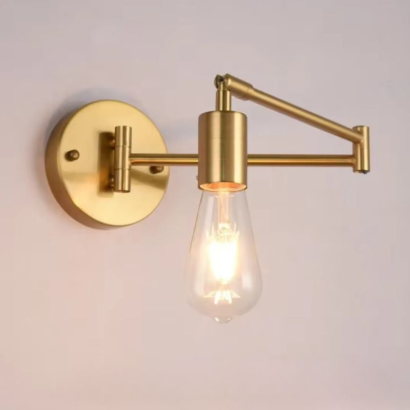 Luminária Arandela de Parede Articulada Vintage Retrô Lumière LEDZ – Âmbar / Transparente / Verde
