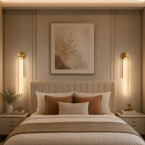 Luminária Arandela de Parede Minimalista Duetto LEDZ – Preto ou Dourado