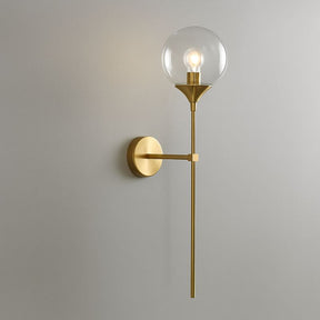 Luminária Arandela de Parede Estilo Clássico Royale LEDZ - Prata / Dourado - 60cm