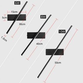 Luminária Arandela de Parede Moderna com Foco Direcionável Treviso LEDZ – Preta/Branca - 30cm/40cm/50cm