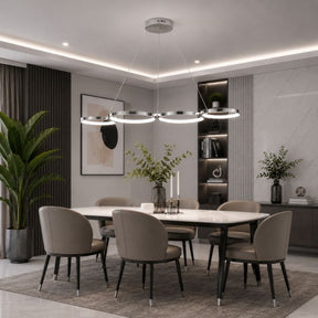 Lustre Pendente Minimalista Orgânico Firenze LEDZ – Dourado/Prata/Preto – 107cm