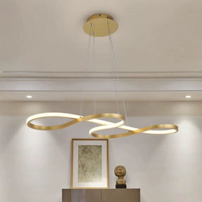 Lustre Pendente Minimalista Orgânico Nature LEDZ - Preto / Branco / Dourado – 75cm / 92cm