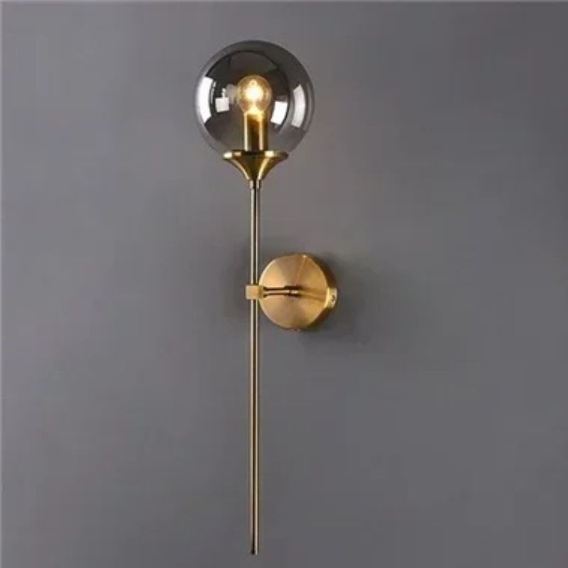 Luminária Arandela de Parede Estilo Clássico Royale LEDZ - Prata / Dourado - 60cm