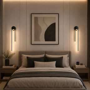 Luminária Arandela de Parede Minimalista Duetto LEDZ – Preto ou Dourado
