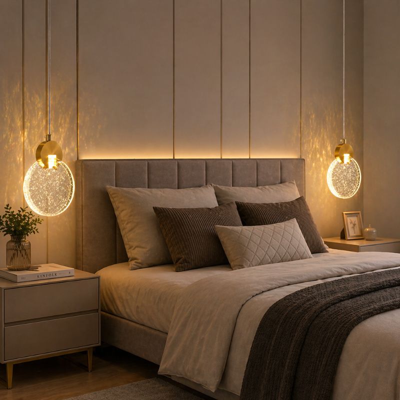 Lustre Pendente de Luxo Prisma LEDZ – Dourado – 13cm/16cm