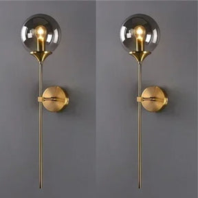 Luminária Arandela de Parede Estilo Clássico Royale LEDZ - Prata / Dourado - 60cm