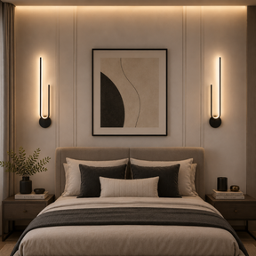 Luminária Arandela de Parede Minimalista Duetto LEDZ – Preto ou Dourado