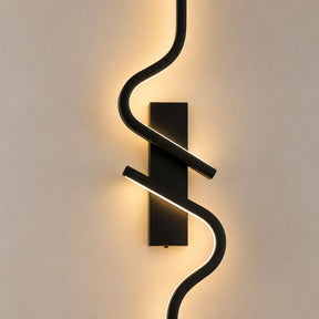 Luminária Arandela de Parede Minimalista Estilo Nordico Sorelle Slim LEDZ – 60cm/80cm/100cm – Dourado/Preto