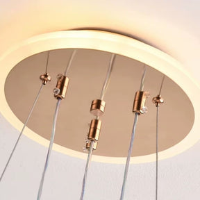 Lustre Pendente de Luxo Supreme LEDZ - Dourado/Preto/Branco - 60cm